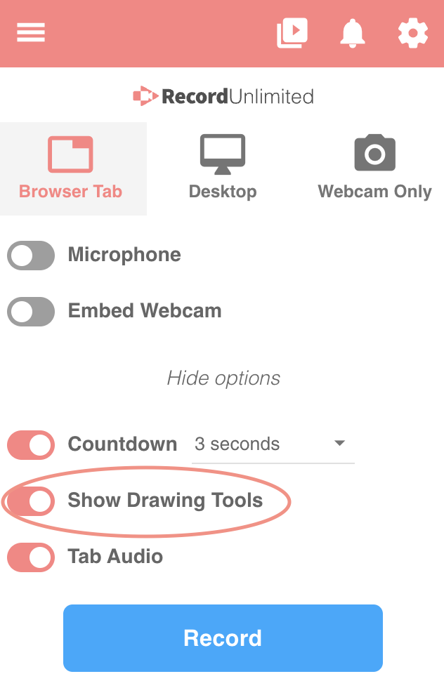 How do I use the drawing tools? Screencastify